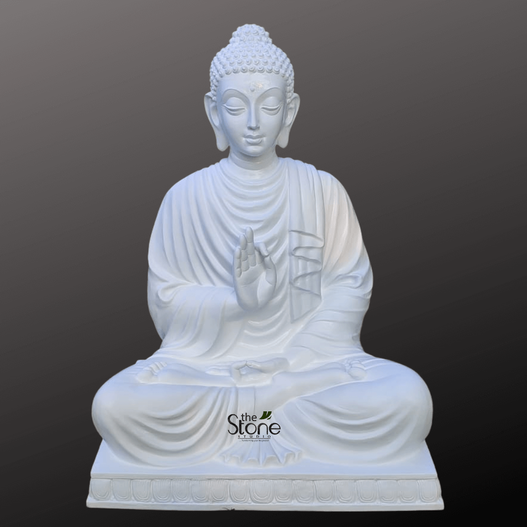 Fiber Buddha Statue 4 Feet: Buy Best - The Stone Studio